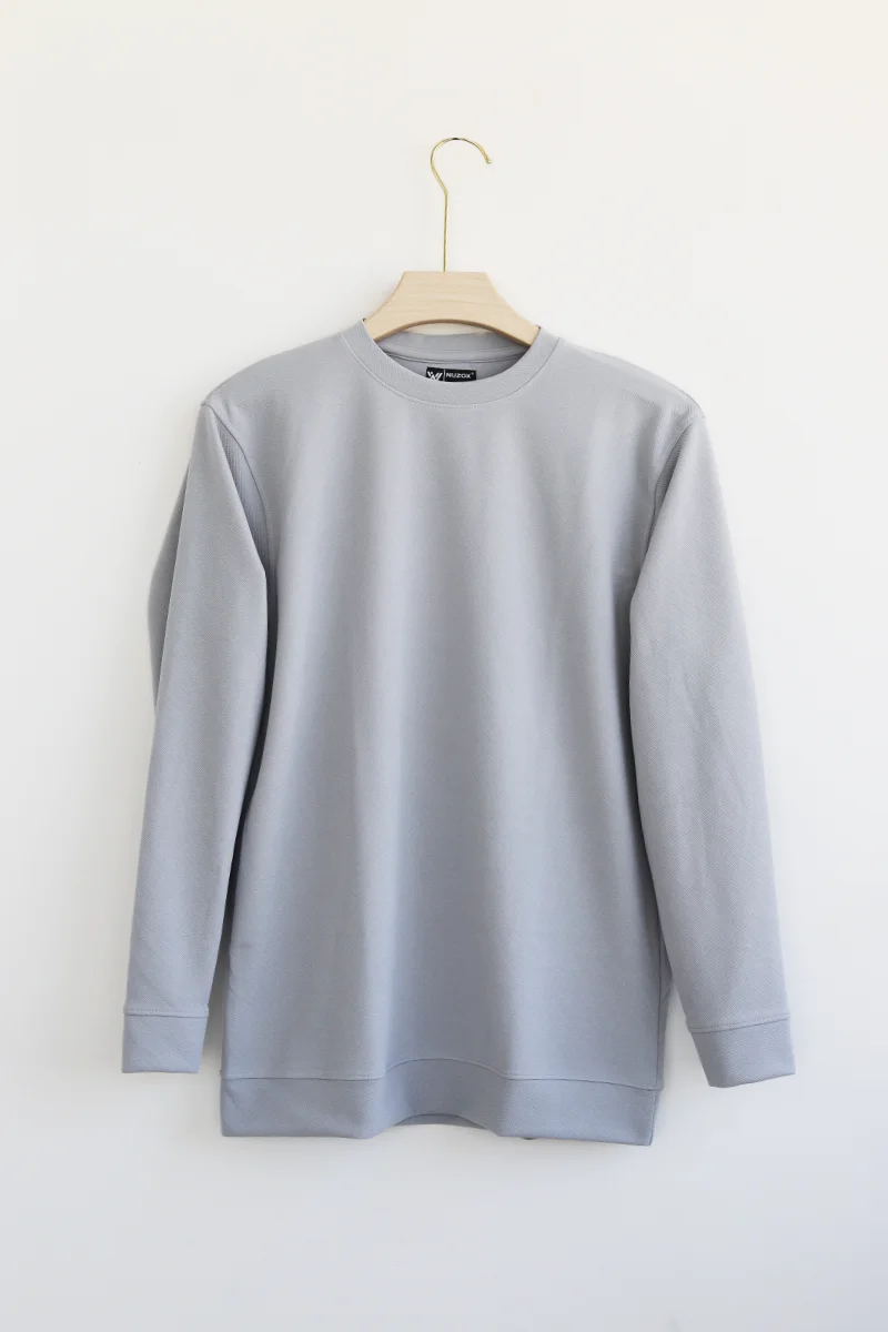 Plain Full Hand T-Shirt Lycra ( Lite Grey)